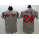 Men Boston Red Sox #24 David Price Majestic grey Flexbase Authentic Collection Player Jersey