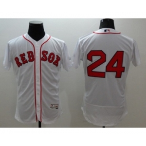 Men Boston Red Sox #24 David Price Majestic white Flexbase Authentic Collection Player Jersey