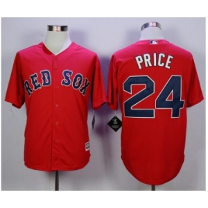 Men Boston Red Sox #24 David Price Red 2016 Official Cool Base Jersey