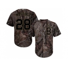 Men Boston Red Sox #28 J. D. Martinez Camo Realtree Collection Cool Base Stitched MLB Jersey