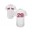 Men Boston Red Sox #28 J. D. Martinez White Flexbase Authentic Collection Stitched Baseball Jersey