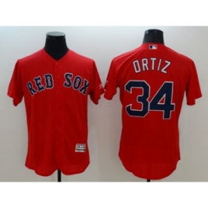 Men Boston Red Sox #34 David Ortiz Majestic red Flexbase Authentic Collection Player Jersey