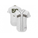 Men Boston Red Sox #50 Mookie Betts White Flexbase Authentic Collection 2018 Memorial Day Stitched MLB Jersey