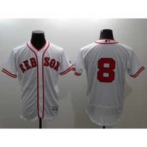 Men Boston Red Sox #8 Carl Yastrzemski Majestic white Flexbase Authentic Collection Player Jersey