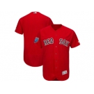 Men Boston Red Sox Customized Majestic Scarlet 2018 Spring Training Flex Base Team Jersey