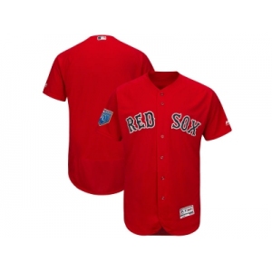 Men Boston Red Sox Customized Majestic Scarlet 2018 Spring Training Flex Base Team Jersey