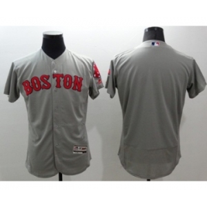 Men Boston Red Sox blank Majestic grey Flexbase Authentic Collection Player Jersey