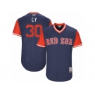 Men's 2017 Little League World Series Red Sox #30 Chris Young CY Navy Jersey