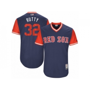 Men's 2017 Little League World Series Red Sox #32 Josh Rutledge Rutty Navy Jersey