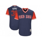 Men's 2017 Little League World Series Red Sox #36 Eduardo Nunez Nunie Navy Jersey