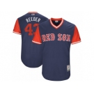 Men's 2017 Little League World Series Red Sox #43 Addison Reed Reeder Navy Jersey