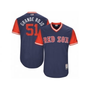 Men's 2017 Little League World Series Red Sox #51 Blaine Boyer Grande Rojo Navy Jersey