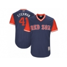 Men's 2017 Little League World Series Red Sox Chris Sale #41 Stickman Navy Jersey