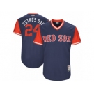 Men's 2017 Little League World Series Red Sox David Price #24 Astros Dad Navy Jersey