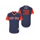 Men's 2017 Little League World Series Red Sox Doug Fister #38 Fist Navy Jersey