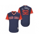 Men's 2017 Little League World Series Red Sox Eduardo Rodriguez #52 El Gualo Navy Jersey