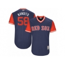 Men's 2017 Little League World Series Red Sox Fernando Abad #58 Nandito Navy Jersey