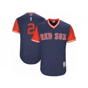 Men's 2017 Little League World Series Red Sox Xander Bogaerts #2 X Navy Jersey