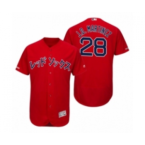 Men's 2019 Asian Heritage #28 Month J.D. Martinez Red Japanese Flex Base Jersey