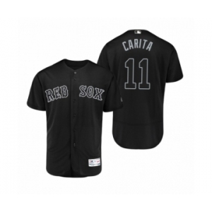 Men's Boston Red Sox #11 Rafael Devers Carita Black 2019 Players' Weekend Authentic Jersey