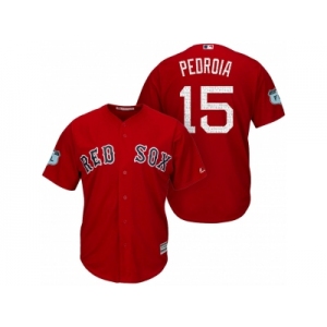 Men's Boston Red Sox #15 Dustin Pedroia 2017 Spring Training Cool Base Stitched MLB Jersey