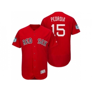 Men's Boston Red Sox #15 Dustin Pedroia 2017 Spring Training Flex Base Authentic Collection Stitched Baseball Jersey