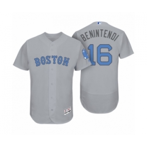 Men's Boston Red Sox #16 Andrew Benintendi Gray 2017 Fathers Day Flex Base Jersey