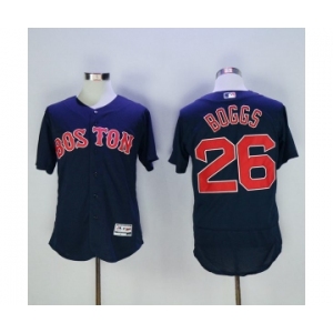 Men's Boston Red Sox #26 Wade Boggs Majestic Navy blue Flexbase Authentic Collection Player Jersey