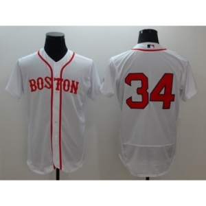 Men's Boston Red Sox #34 David Ortiz Majestic White Flexbase Authentic Collection Alternate Team Jersey