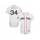 Men's Boston Red Sox #34 David Ortiz White Stitched 2016 Fashion Stars & Stripes Flex Base Baseball Jersey