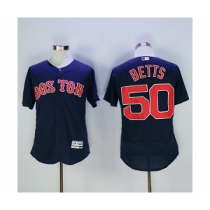 Men's Boston Red Sox #50 Mookie Betts Majestic Navy blue Flexbase Authentic Collection Player Jersey