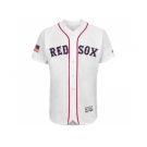 Men's Boston Red Sox Blank White Stitched 2016 Fashion Stars & Stripes Flex Base Baseball Jersey