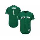 Men's Majestic Boston Red Sox #1 Bobby Doerr Green Celtic Flexbase Authentic Collection MLB Jersey