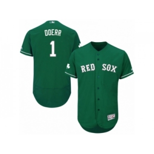 Men's Majestic Boston Red Sox #1 Bobby Doerr Green Celtic Flexbase Authentic Collection MLB Jersey