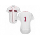 Men's Majestic Boston Red Sox #1 Bobby Doerr White Flexbase Authentic Collection MLB Jersey