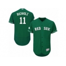 Men's Majestic Boston Red Sox #11 Clay Buchholz Green Celtic Flexbase Authentic Collection MLB Jersey