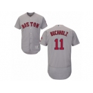 Men's Majestic Boston Red Sox #11 Clay Buchholz Grey Flexbase Authentic Collection MLB Jersey