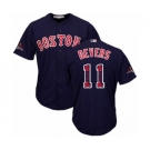 Men's Majestic Boston Red Sox #11 Rafael Devers Authentic Navy Blue Team Logo Fashion Cool Base 2018 World Series Champions MLB Jersey