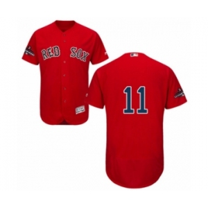 Men's Majestic Boston Red Sox #11 Rafael Devers Red Alternate Flex Base Authentic Collection 2018 World Series Champions MLB Jersey