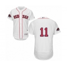 Men's Majestic Boston Red Sox #11 Rafael Devers White Home Flex Base Authentic Collection 2018 World Series Champions MLB Jersey