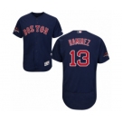 Men's Majestic Boston Red Sox #13 Hanley Ramirez Navy Blue Alternate Flex Base Authentic Collection 2018 World Series Champions MLB Jersey