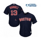 Men's Majestic Boston Red Sox #13 Hanley Ramirez Replica Navy Blue Alternate Road Cool Base 2018 World Series Champions MLB Jersey