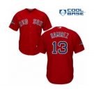 Men's Majestic Boston Red Sox #13 Hanley Ramirez Replica Red Alternate Home Cool Base 2018 World Series Champions MLB Jersey