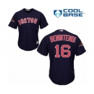 Men's Majestic Boston Red Sox #16 Andrew Benintendi Replica Navy Blue Alternate Road Cool Base 2018 World Series Champions MLB Jersey