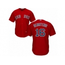 Men's Majestic Boston Red Sox #16 Andrew Benintendi Replica Red Alternate Home Cool Base MLB Jersey