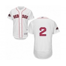 Men's Majestic Boston Red Sox #2 Xander Bogaerts White Home Flex Base Authentic Collection 2018 World Series Champions MLB Jersey