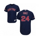 Men's Majestic Boston Red Sox #24 David Price Navy Blue Alternate Flex Base Authentic Collection 2018 World Series Champions MLB Jersey