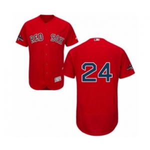 Men's Majestic Boston Red Sox #24 David Price Red Alternate Flex Base Authentic Collection 2018 World Series Champions MLB Jersey