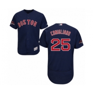 Men's Majestic Boston Red Sox #25 Tony Conigliaro Navy Blue Alternate Flex Base Authentic Collection 2018 World Series Champions MLB Jersey