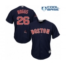 Men's Majestic Boston Red Sox #26 Wade Boggs Replica Navy Blue Alternate Road Cool Base 2018 World Series Champions MLB Jersey